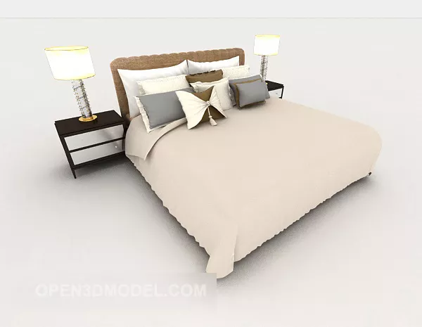 Modern Style Simple Home Bed 3d model Modern Style Simple Home Bed 3d model
