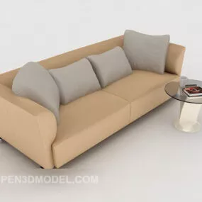 Modern Style Simple Home Double Sofa 3d model