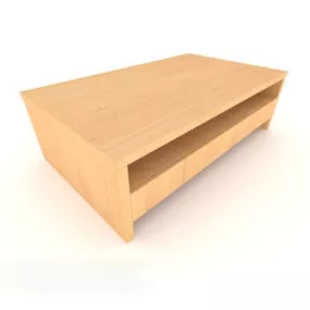 Modern Style Simple Wooden Coffee Table 3d model