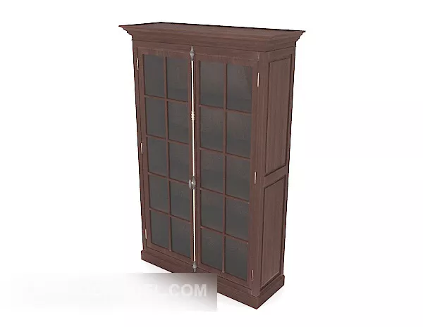 Modern-style Solid Wood Display Cabinet 3d model Modern-style Solid Wood Display Cabinet 3d model