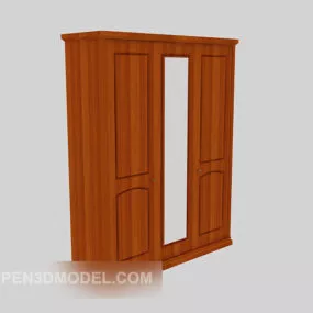 Modern Style Solid Wood Wardrobe 3d model