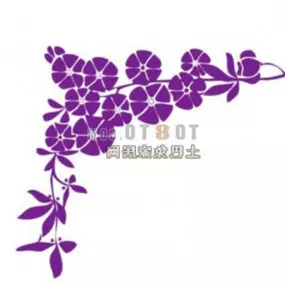 Modern Style Pattern Wall Painted 3d model