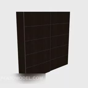Modern style wooden wardrobe 3d model