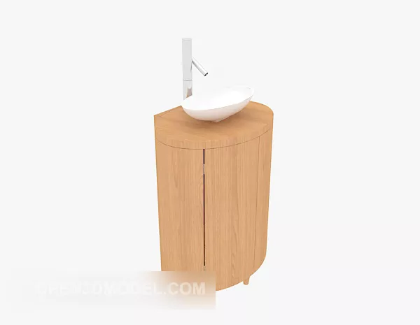 Wash Basin With Cabinet Combine 3d model