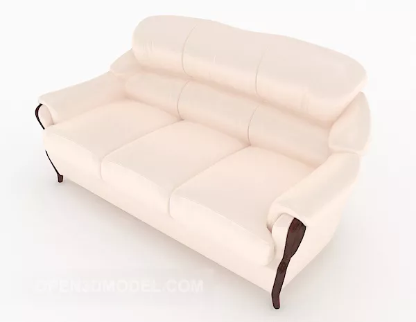 Modern Style White Multiplayer Sofa 3d model Modern Style White Multiplayer Sofa 3d model