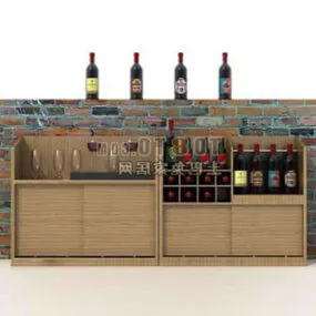 Modern Style Wine Cabinet 3d model