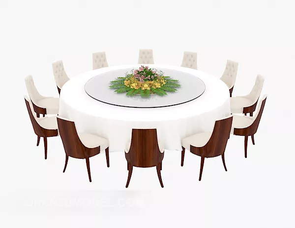 Wedding Round Table Chair 3d model Wedding Round Table Chair 3d model