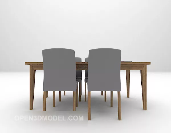 Modern Table And Chair Home Dinning Combination 3d model Modern Table And Chair Home Dinning Combination 3d model