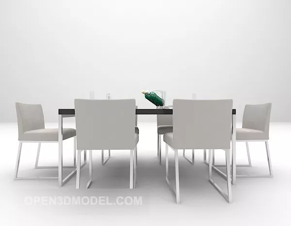 Modern Table Combination With Chair Furniture 3d model Modern Table Combination With Chair Furniture 3d model