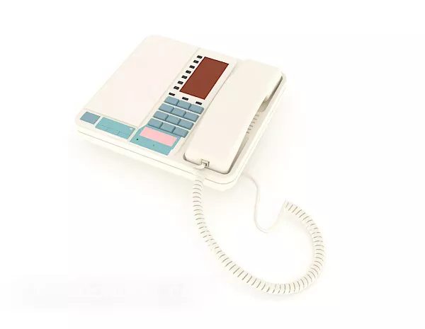 Vintage Table Telephone Landline 3d model Vintage Table Telephone Landline 3d model