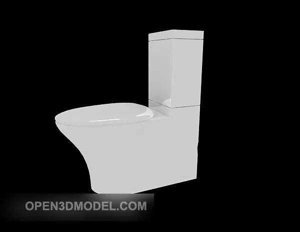 Modern Toilet White Ceramic 3d model Modern Toilet White Ceramic 3d model