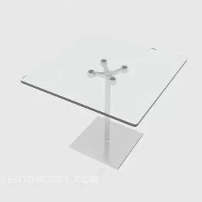 Modern Transparent Glass Side Table 3d model