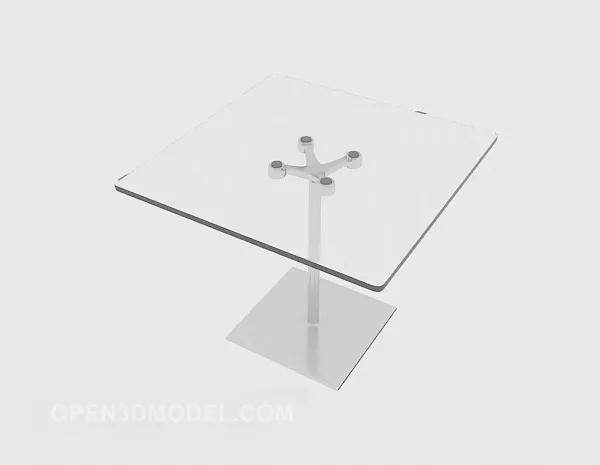 Modern Transparent Glass Side Table 3d model Modern Transparent Glass Side Table 3d model