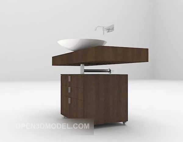 Washbasin Curved Shape 3d model