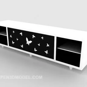 Modern White Tv Cabinet 3d model