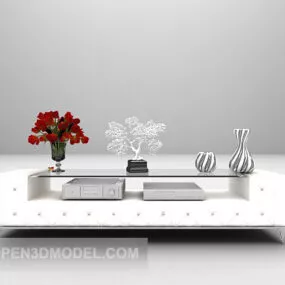 Modern Glass Table Furniture Set 3d model