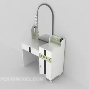 Modern White Dresser 3d model