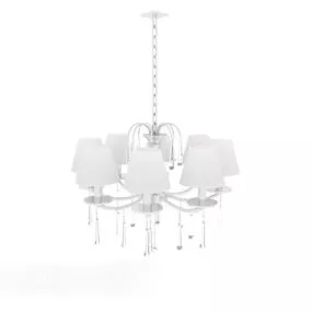 Modern White Home Chandelier 3d model