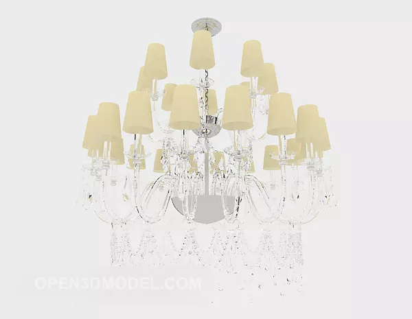 Modern Wind Crystal Chandelier 3d model Modern Wind Crystal Chandelier 3d model