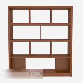 Modern Wood Simple Display Cabinet 3d model