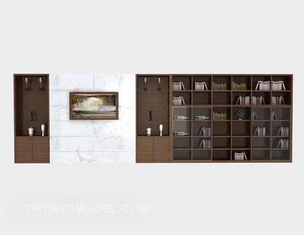 Thin Locker Wardrobe 3d model