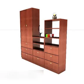 Apartment Modern Wooden Cabinet 3d model