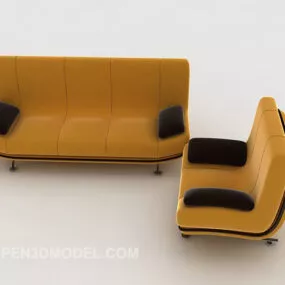 Modern Yellow Sofa Sets 3d model