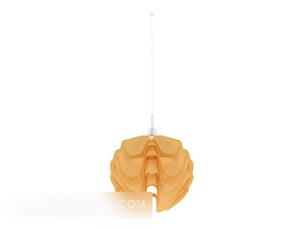 Modern Yellow Craft Chandelier 3d model Modern Yellow Craft Chandelier 3d model