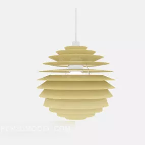 Modern Yellow Home Chandelier 3d model