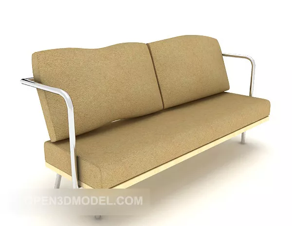 Modern Yellow Home Sofa 3d model Modern Yellow Home Sofa 3d model