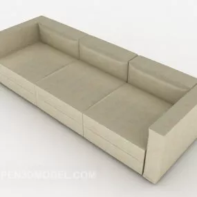 Modern Yellow Multiplayer Sofa 3d model