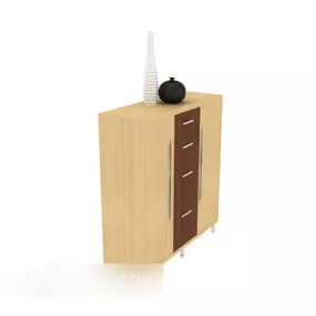 Modern Yellow Side Cabinet 3d model