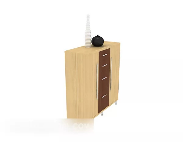 Modern Yellow Side Cabinet 3d model Modern Yellow Side Cabinet 3d model
