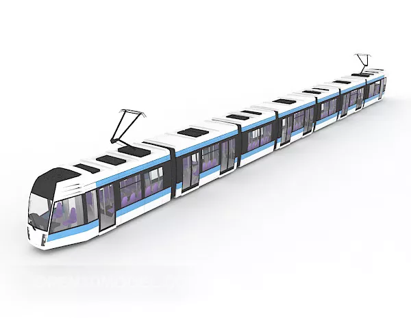 Passenger Subway Train 3d model
