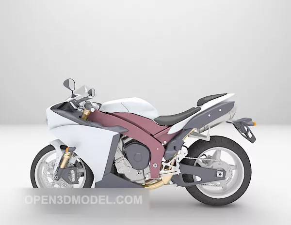 Futuristic Motorcycle Tricycle 3d model