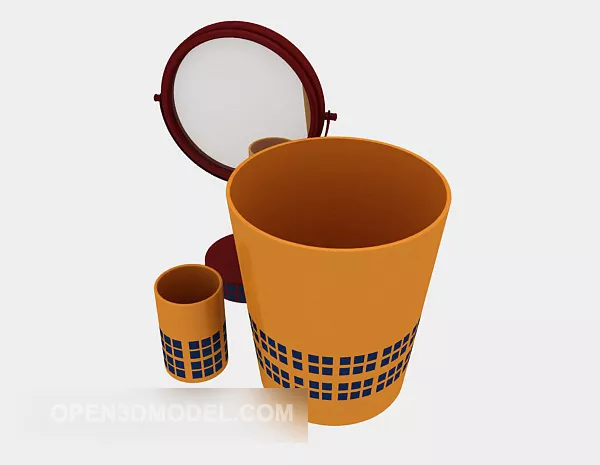 Cups Stack Tableware 3d model