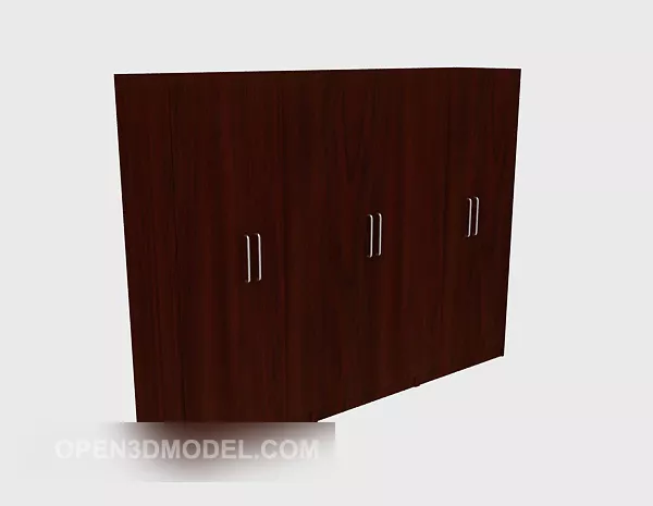 Bedroom Wardrobe With Multiple Drawers 3d model