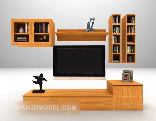 Kitchen Shelf Slide Door 3d model