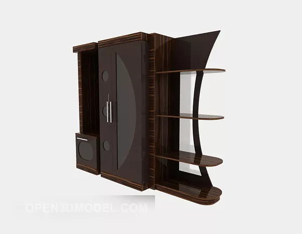 Wardrobe With Slide Door 3d model