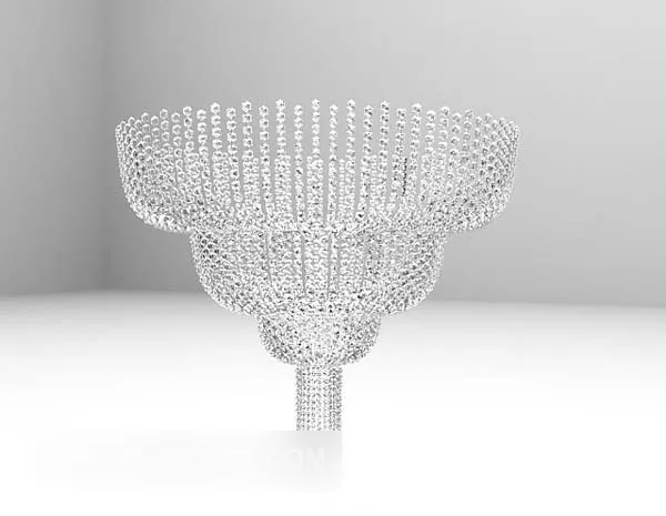 Multi-layer Glass Chandelier Lighting 3d model Multi-layer Glass Chandelier Lighting 3d model