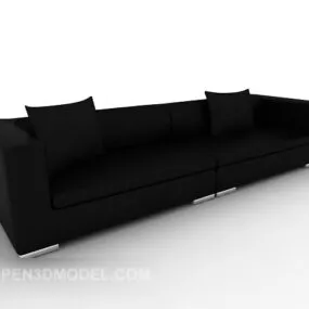 Multiplayer Black Sofa Furniture 3d model