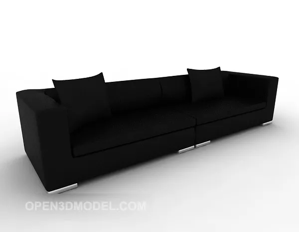 Multiplayer Black Sofa Furniture 3d model Multiplayer Black Sofa Furniture 3d model