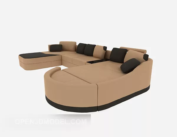 Multi-seater Combination Lounge Sofa 3d model Multi-seater Combination Lounge Sofa 3d model