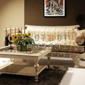 Multi Seaters Sofa Interior 3d model