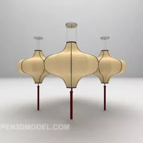 Chinese Multiple Chandeliers 3d model