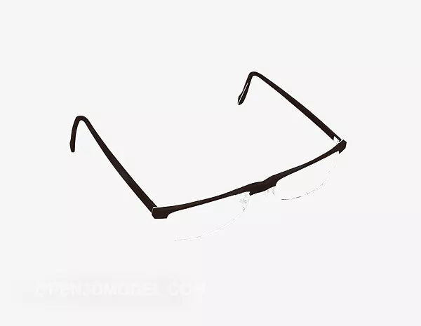 Modern Black Sunglasses 3d model