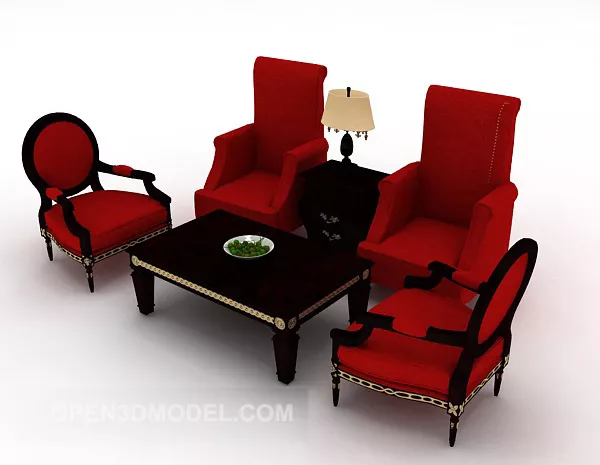 Neo-classical Combination Sofa 3d model Neo-classical Combination Sofa 3d model