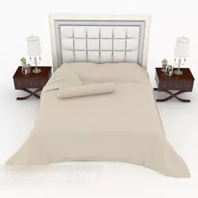 Neo-classical Double Bed 3d model