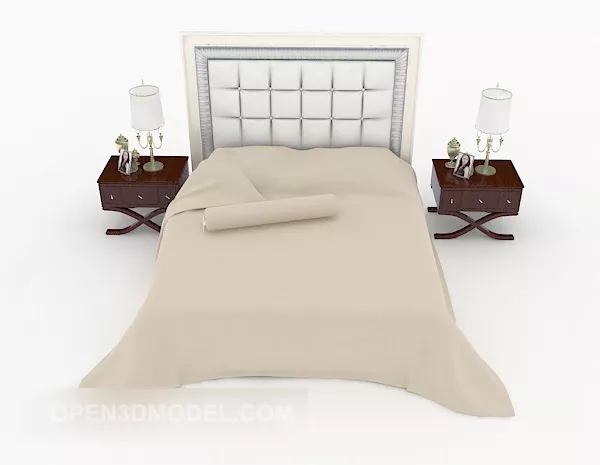 Neo-classical Double Bed 3d model Neo-classical Double Bed 3d model