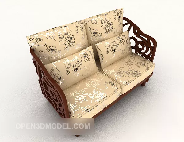 Neo-classical Double Sofa 3d model Neo-classical Double Sofa 3d model